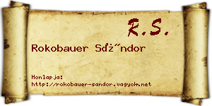 Rokobauer Sándor névjegykártya