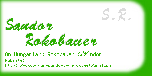 sandor rokobauer business card